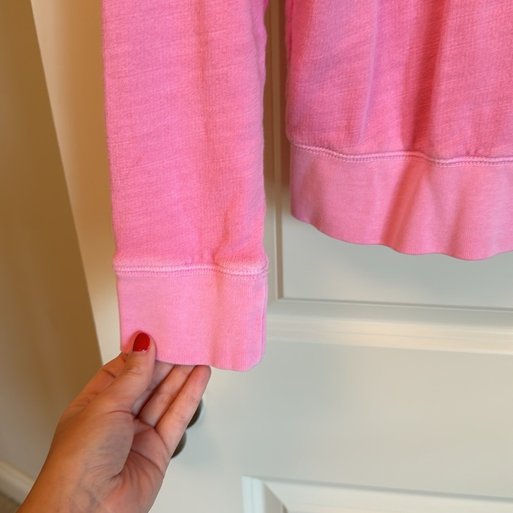 J. Crew Vintage Fleece Bubblegum Pink Zip-Up - Picture 4 of 6